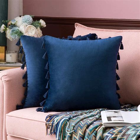 Miulee Pack Of 2 Velvet Soft Solid Decorative Throw Pillow Cover With