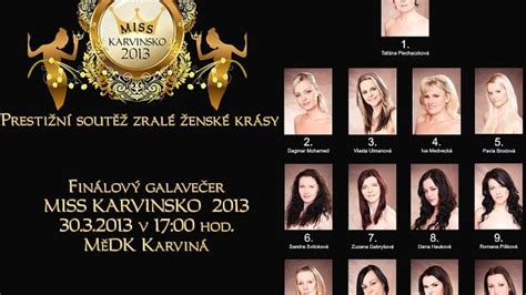 Finále Miss Karvinsko 2013 Se Blíží Karvinský A Havířovský Deník