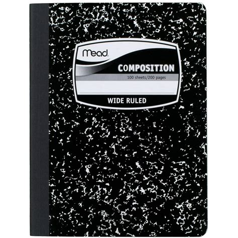 Mead 09910 Composition Bookwide Ruled100 Shts7 12 Inch X9 34 Inch