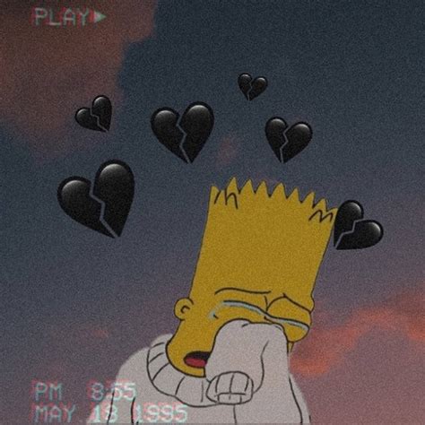 Download Free Bart Simpsons Black Heart Emoji Wallpaper