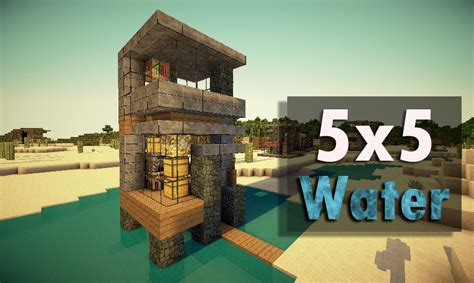 A minecraft survival house on water can be seen as a simple dock house, it is one of the cool minecraft houses that you can build. 5x5 Water top house Minecraft Project