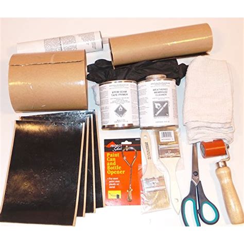 Rubber Roof Repair Kit Tools Materials Cleaner Epdm Primer Everything You Need To Fix