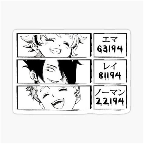 The Promised Neverland Stickers For Sale Anime Stickers Anime Printables Anime Tshirt