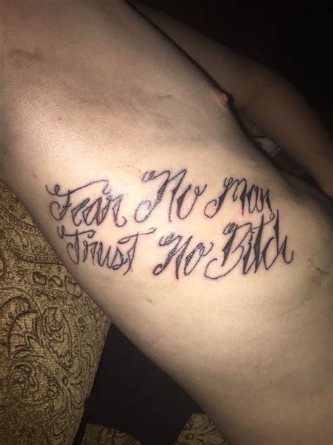Trust No One Fear No One Tattoo