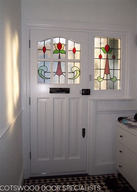 Edwardian Six Light Front Door With Stained Glass Cotswood Doors