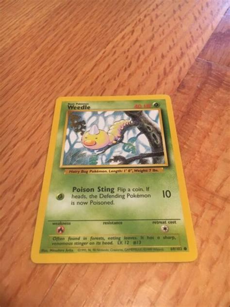 Weedle 69102 Base Set Pokémon Card Nos Ebay