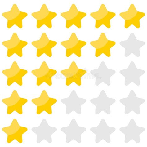 5 Star Rating Icon Five Stars Customer Product Rating Review Flat Icon