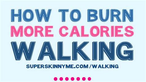 how to burn more calories walking infographic