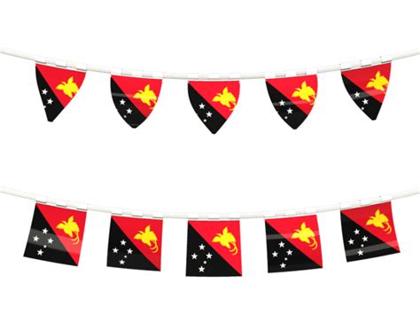 Rows Of Flags Illustration Of Flag Of Papua New Guinea