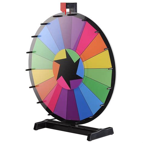 Winspin® 24 Tabletop Color Prize Wheel Of Fortune 18 Slot Spin Game