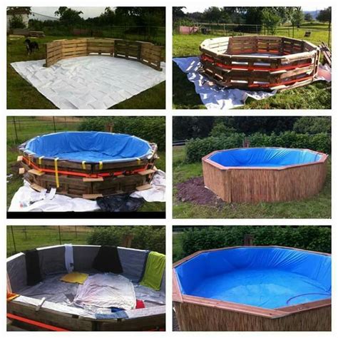 Elegant varieties of home decors truly, there are two essential forms of home decors. DIY Pool aus Europaletten und Folie | Building a pool, Diy ...
