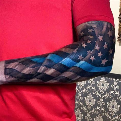 Patriotic American Flag Sleeve Tattoo Ideas Guide