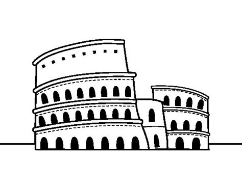 Mide 48m de alto, 189m de largo, 156m de ancho. Roman Coliseum coloring page - Coloringcrew.com