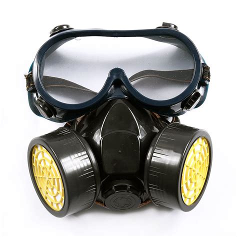 Respirator Gas Mask Safety Chemical Anti Dust Filter Military Eye Goggle Set