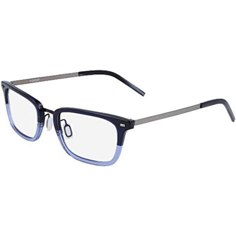 new flexon b2021 477 blue gradient flexible titanium eyeglasses 54mm with case true view optics