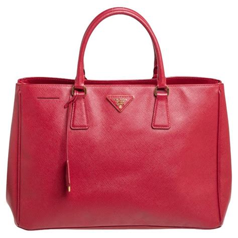Prada Red Saffiano Lux Leather Large Gardeners Tote At 1stdibs