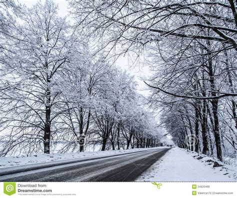 Country Snow Road Royalty Free Stock Photos Image 34920468