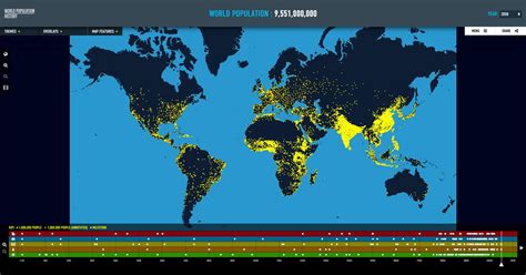 World Population Density Map Oc R Mapporn