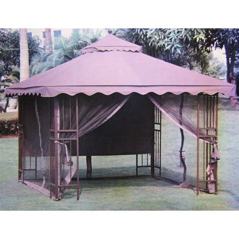 Compare click to add item 10' x 10' double roof gazebo replacement awning canopy to the compare list. Gazebos and Canopies | Victory Garden 10 x 10 Scalloped ...