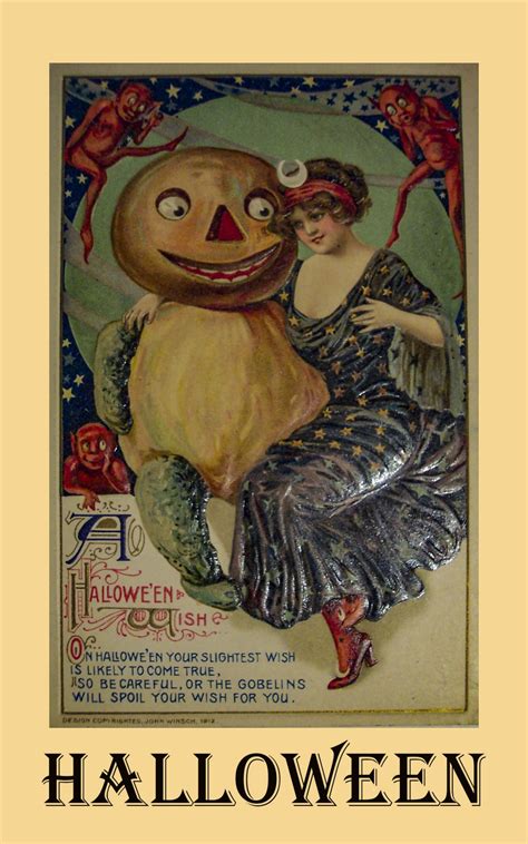 Halloween Greeting Vintage Poster Free Stock Photo Public Domain Pictures