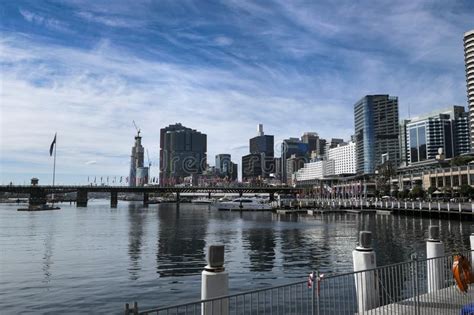 Sydney Waterfront With Boats At Marina And Skyscrapers As Backdrop