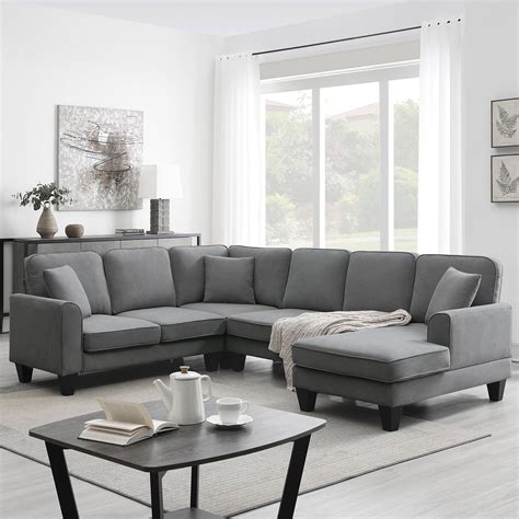Churanty Convertible Modular Sectional Sofa with Chaise and Recliner,U