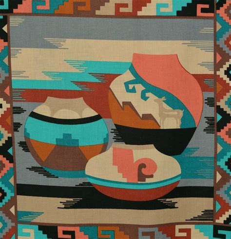 Southwest Fabric Navajo Pottery Fabric Panel Cranston Vip