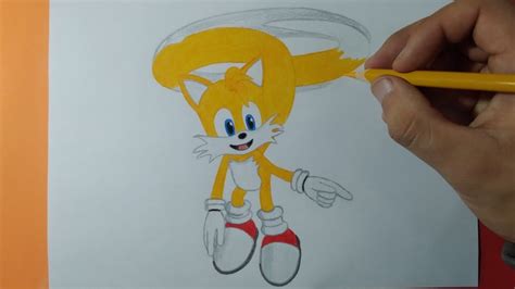 Dibujando A Tails Sonic Prime Drawing Tails Youtube