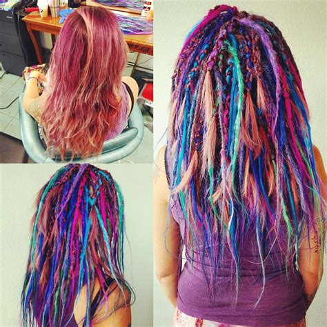 Synthetic Dreadlock Extensions Are A Fun Way To Get The Color And