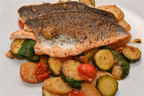 Sea Bass With Braised Vegetables Photo Chris Gibbins Photos At