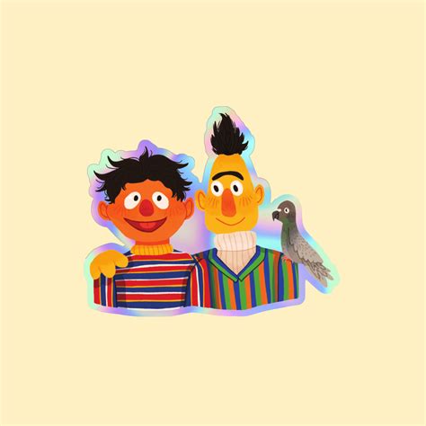 Bert And Ernie Holographic Misnamed Plants Press