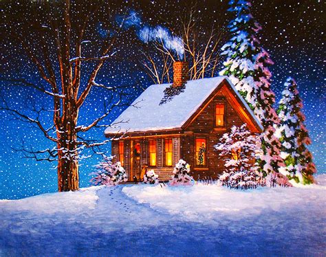 Christmas Cabin Wallpaper