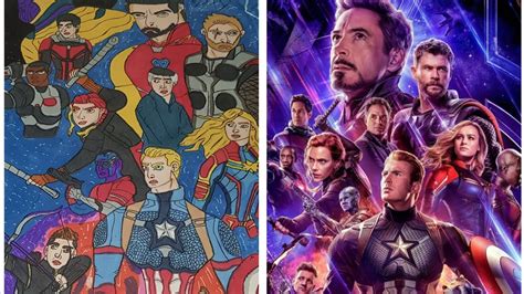 Drawing Avengers Endgame Poster Touchfive Marker Youtube