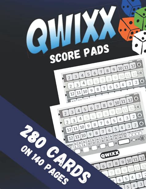 Buy Qwixx Score Pads Qwixx Score Sheets Large Size 85 X 11 Inches