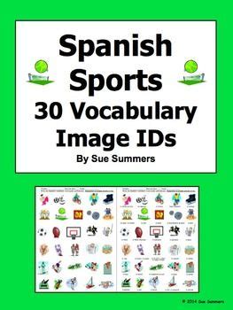 spanish sports  vocabulary image ids worksheet spanish student