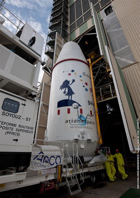 Esa Science And Technology Gaia Arrives At The Soyuz Launch Pad 10 Of 11