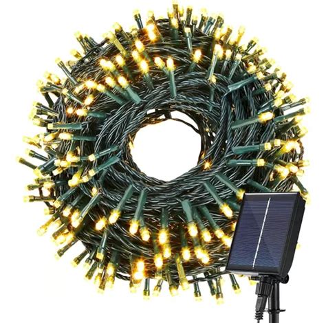 Serie Navideña Solar Exterior Luces 52m 500leds Luz Calida Meses sin interés