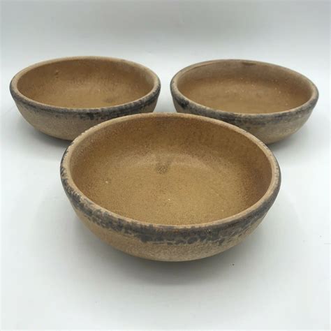 Mccoy Pottery Canyon Mesa Stoneware Soup Cereal Bowls 1413 Set Of 3
