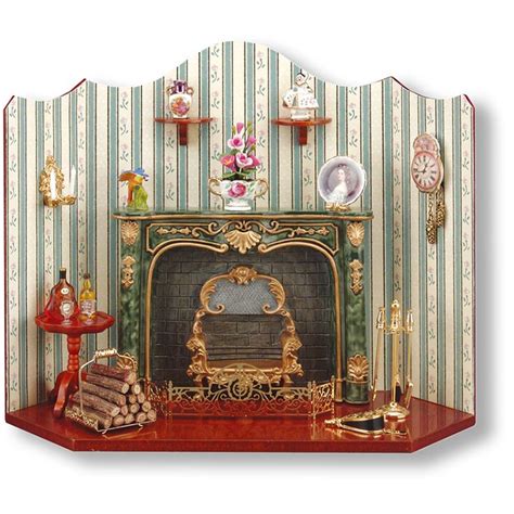 Victorian Fireplace Room 17780 Dollhouse Miniatures Rooms