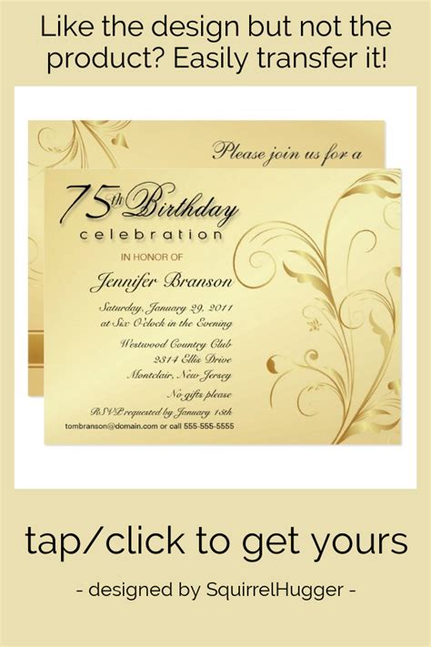 Elegant 75th Birthday Surprise Party Invitations Zazzle Surprise