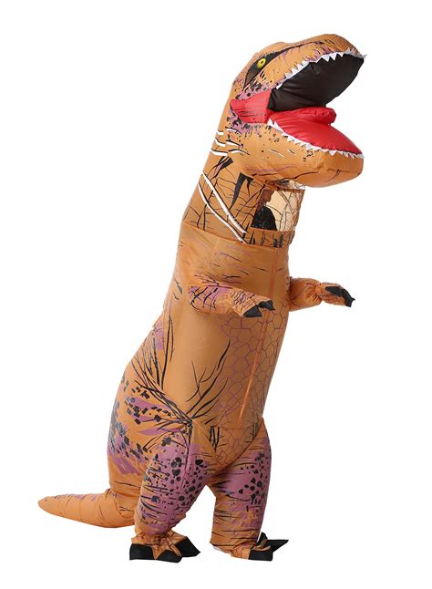 Brown Adult Inflatable Dinosaur Costume Fancy Dress Party Costume