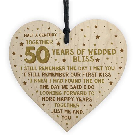 Th Wedding Anniversary Card Wood Heart Gift For Husband Or Wife Thank