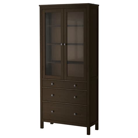 We did not find results for: HEMNES Glass-door cabinet with 3 drawers - black-brown 35 ...