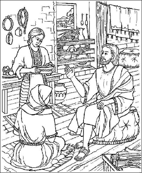 Disney snow white coloring pages. Jesus talks to Martha and Mary | Coloring pages Bible ...