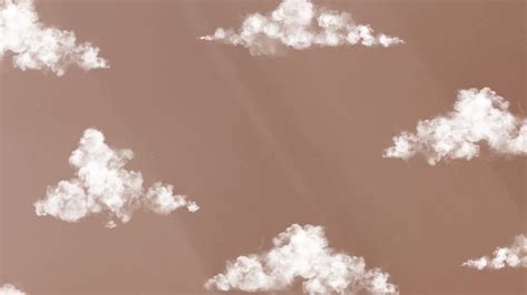 Brown Sky Desktop Wallpaper Vector White Clouds Brown Background Design Fre Aesthetic