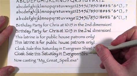 This handwriting font is available in two styles: Learn to write in different fonts: Papyrus - YouTube