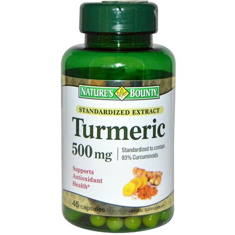 Natures Bounty Turmeric Standardized Extract 500 Mg 45 Capsules