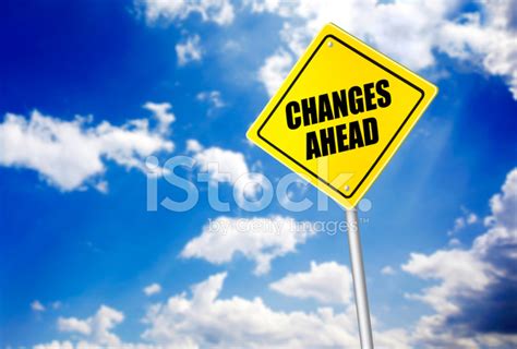 Changes Ahead Message On Road Sign Stock Photo Royalty Free Freeimages