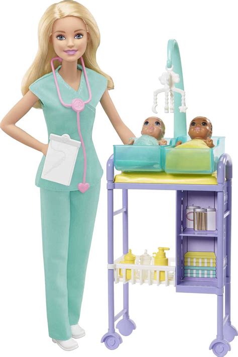 バービー barbie pediatrician playset blonde doll 12 in 30 40 cm exam tabl arsw21gywx