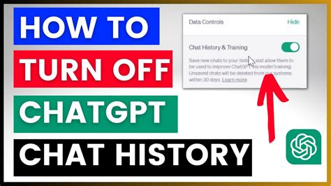 How To Turn Off Chatgpt Chat History Youtube